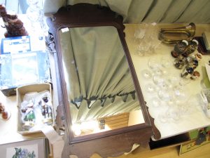 Lot 28 - Victorian rectangular mirror - Sold for £35