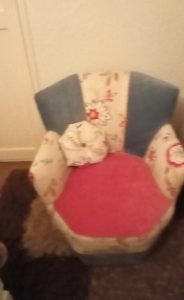 Re-upholstered chair