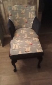 Re-upholstered chair