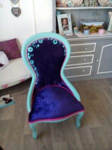 Re-upholstered chair