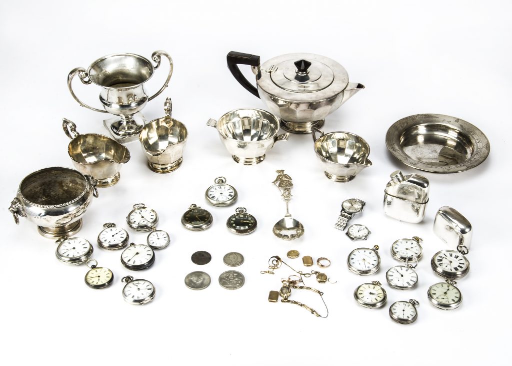 Mappin & Webb Silver Tea Service plus more silver and Pocket Watches plus others