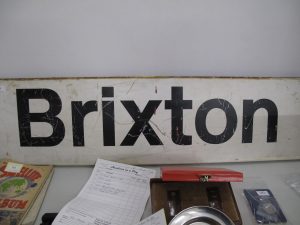 Lot 76 - British Railways Brixton station sign - Sold for £35