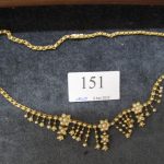Lot 151 - Gold and seed pearl necklace - Sold for £300