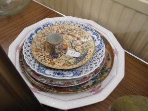 Lot 11 - Collection of old plates - Sold for £40