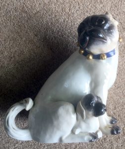 Meissen Pug and Puppy AF