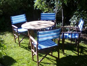 Wooden Garden Chairs and Table