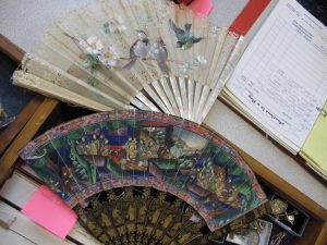 Lot 147l - 2 x Old Ladies Fans in their boxes - Sold for £38