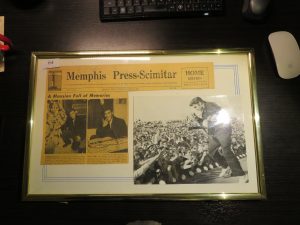 Signed Elvis photo and article