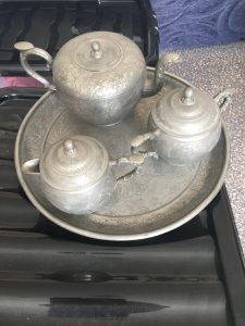 Pewter tea set