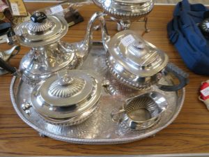 Victorian silver plate tea set £35