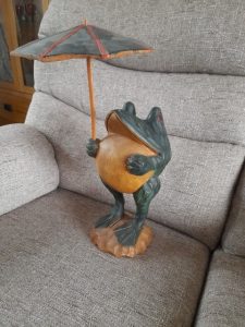Wooden Painted Mr. Frog