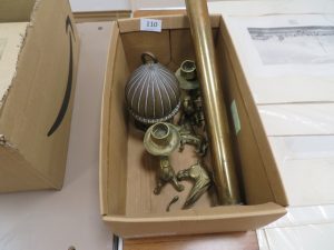 Selection of brass items - unsold