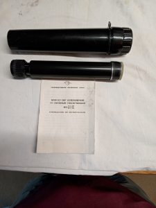 Telescope with case and documents