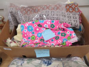 Box of fabrics sold for £12