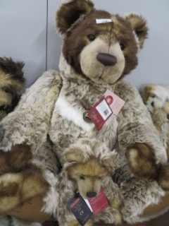 Large Charlie Bear with baby Diesel sold for £180