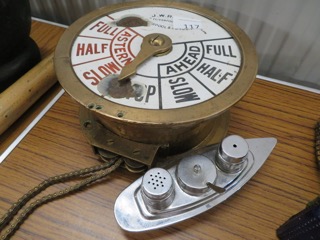 Brass and enamel ships engine order telegraph sold for £50