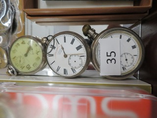 3 silver pocket watches sold for £52