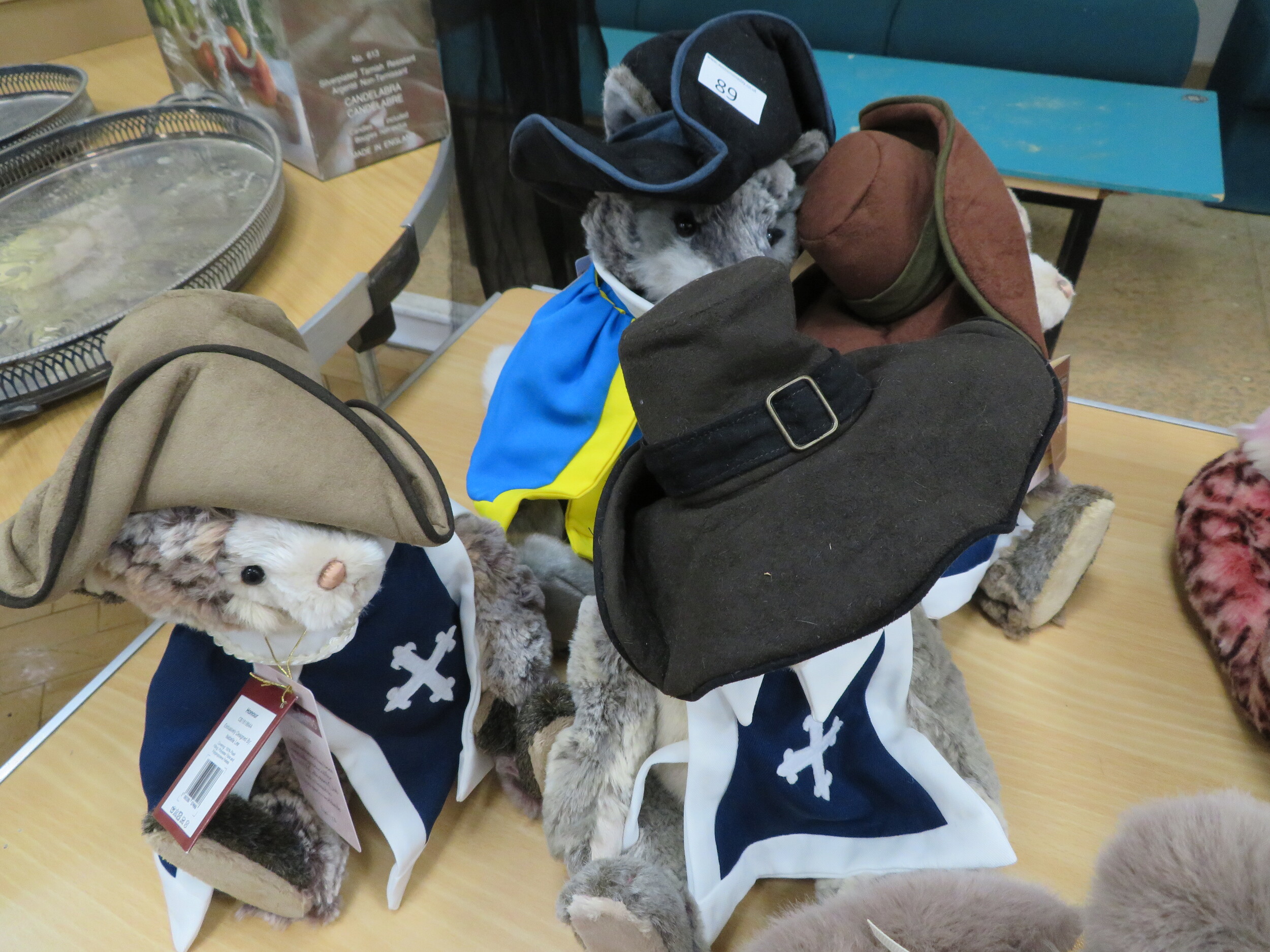 Four Musketeer bears sold for £110