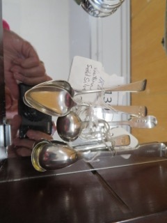 Five silver teaspoons sold for £90